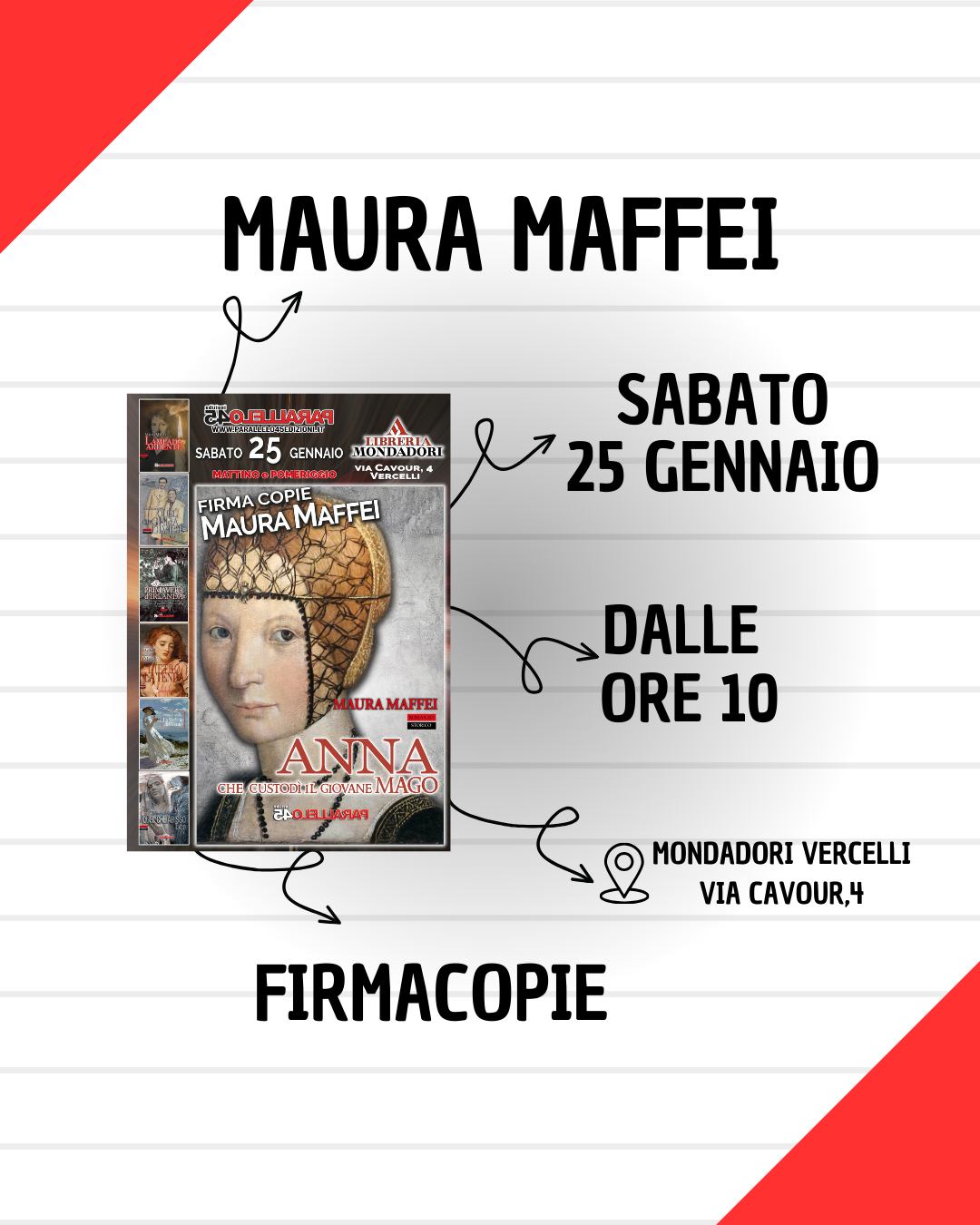 Locandina firmacopie Maura Maffei