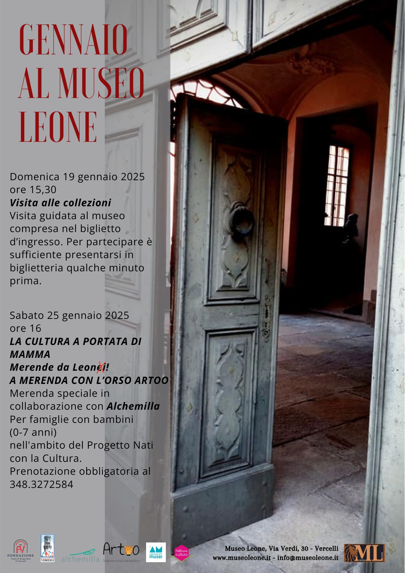 Locandina gennaio al museo Leone