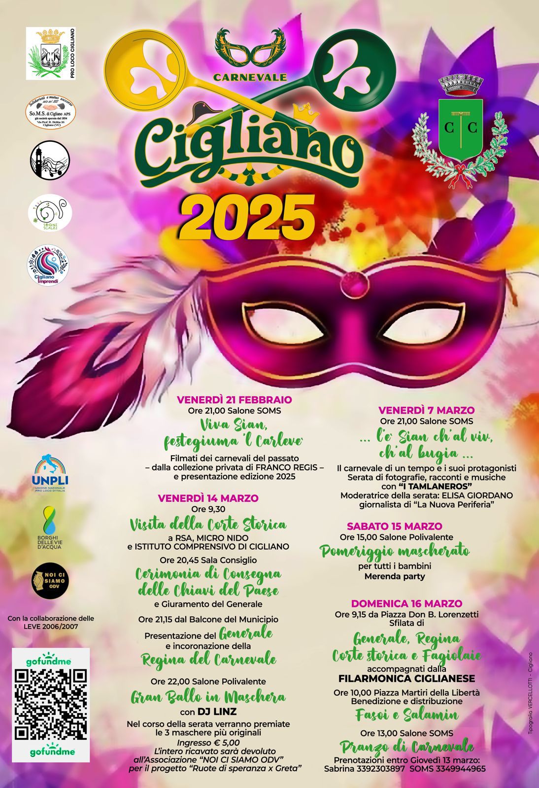 Locandina Carnevale Cigliano 2025