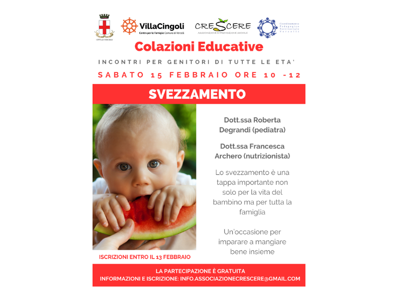 Locandina colazioni educative