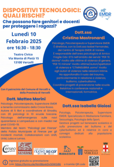 Locandina convegno sui dispositivi tecnologici