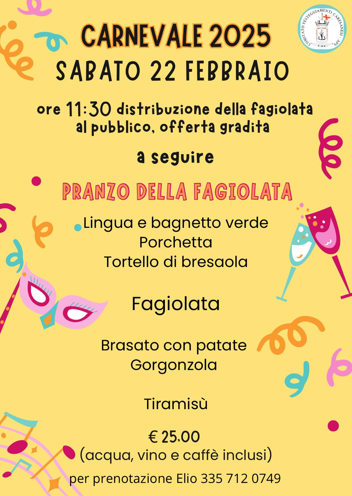 Locandina fagiolata e Pranzo della fagiolata