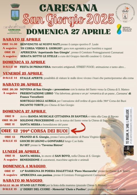 Locandina S.Giorgio 2025 a Caresana
