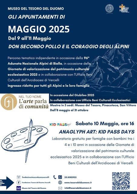 locandina appuntamenti di maggio al Museo del Tesoro del Duomo