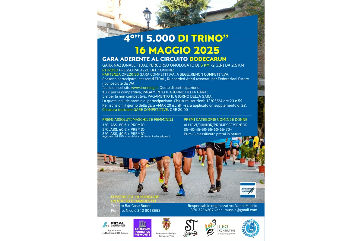 locandina "I 5000 di Trino"