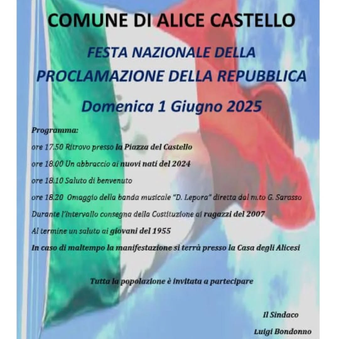 locandina programma Festa della Repubblica