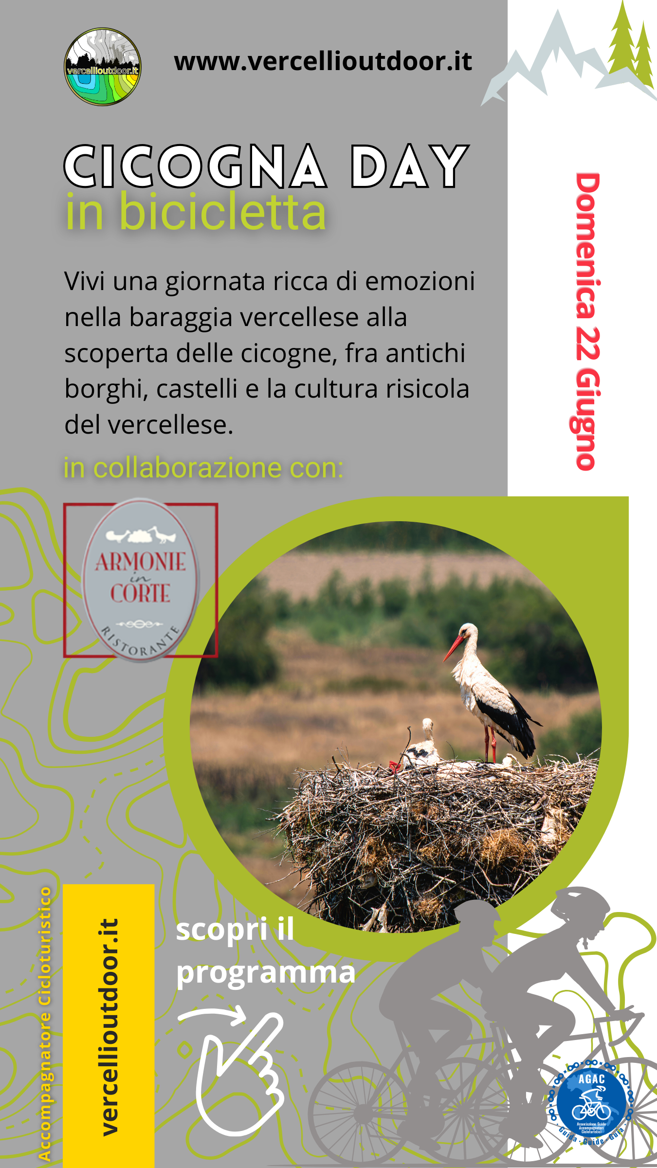 locandina cicogna day in bicicletta