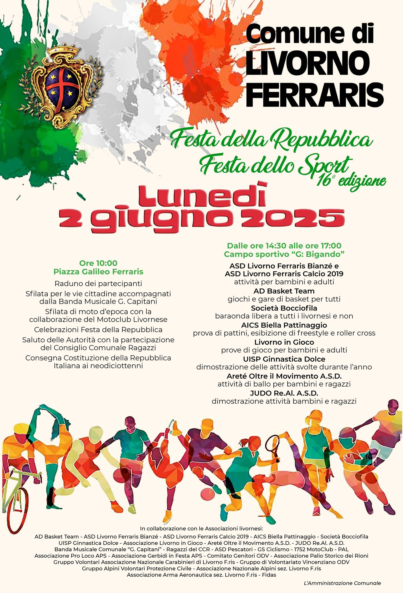 Locandina programma festa della Repubblica