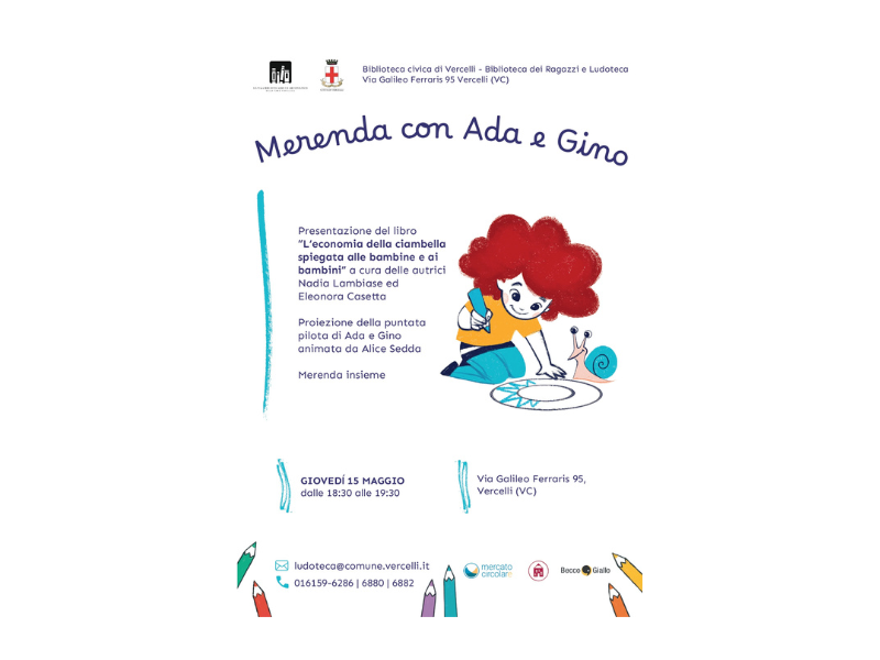 locandina merenda con Ada e Gino
