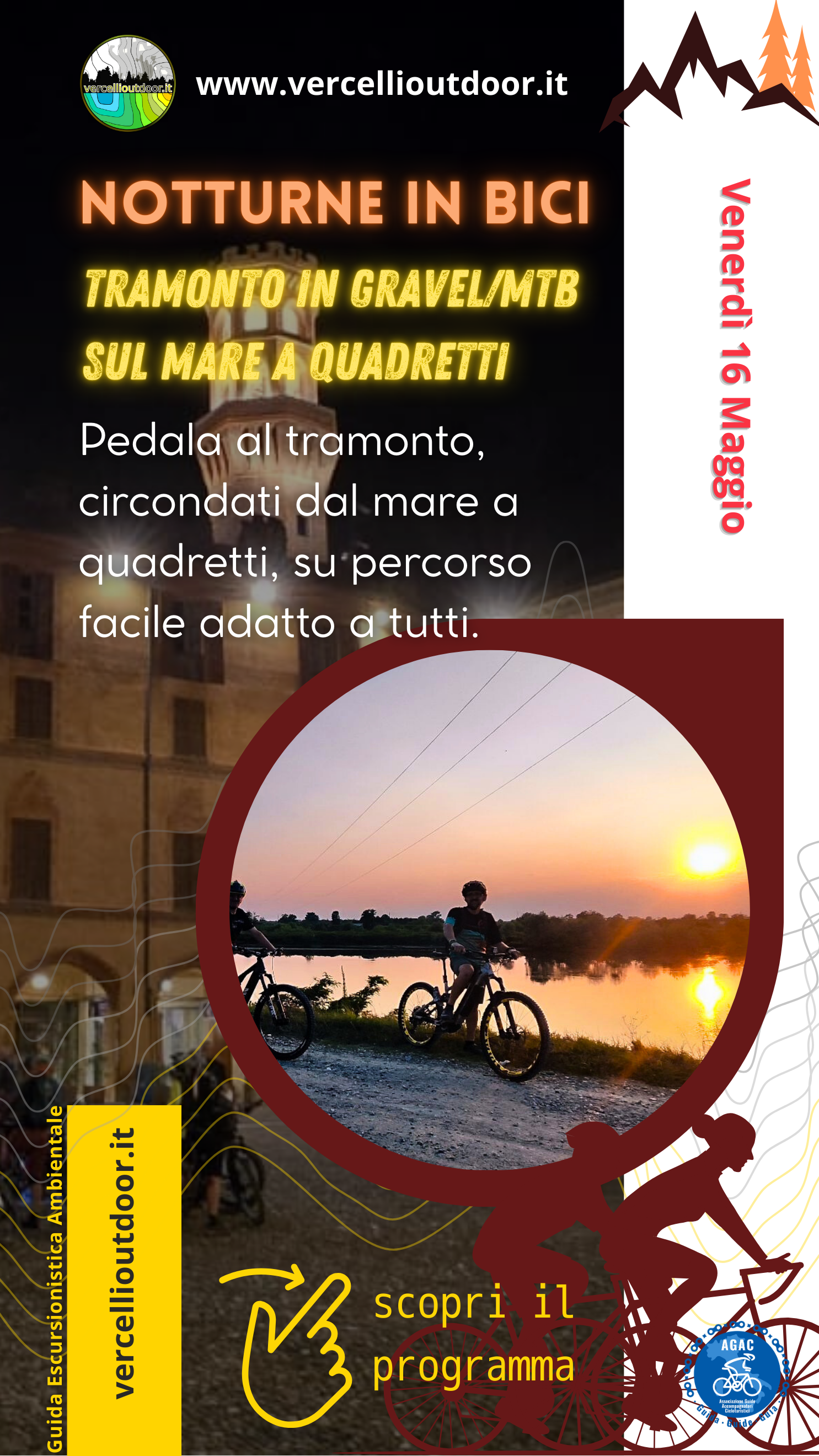 locandina notturne in bici