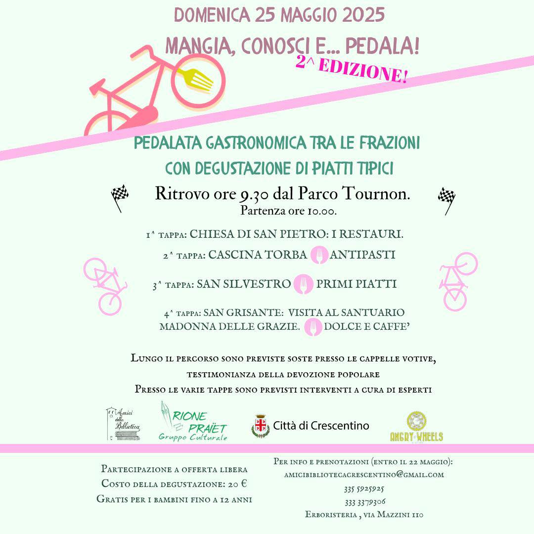locandina programma pedalata gastronomica