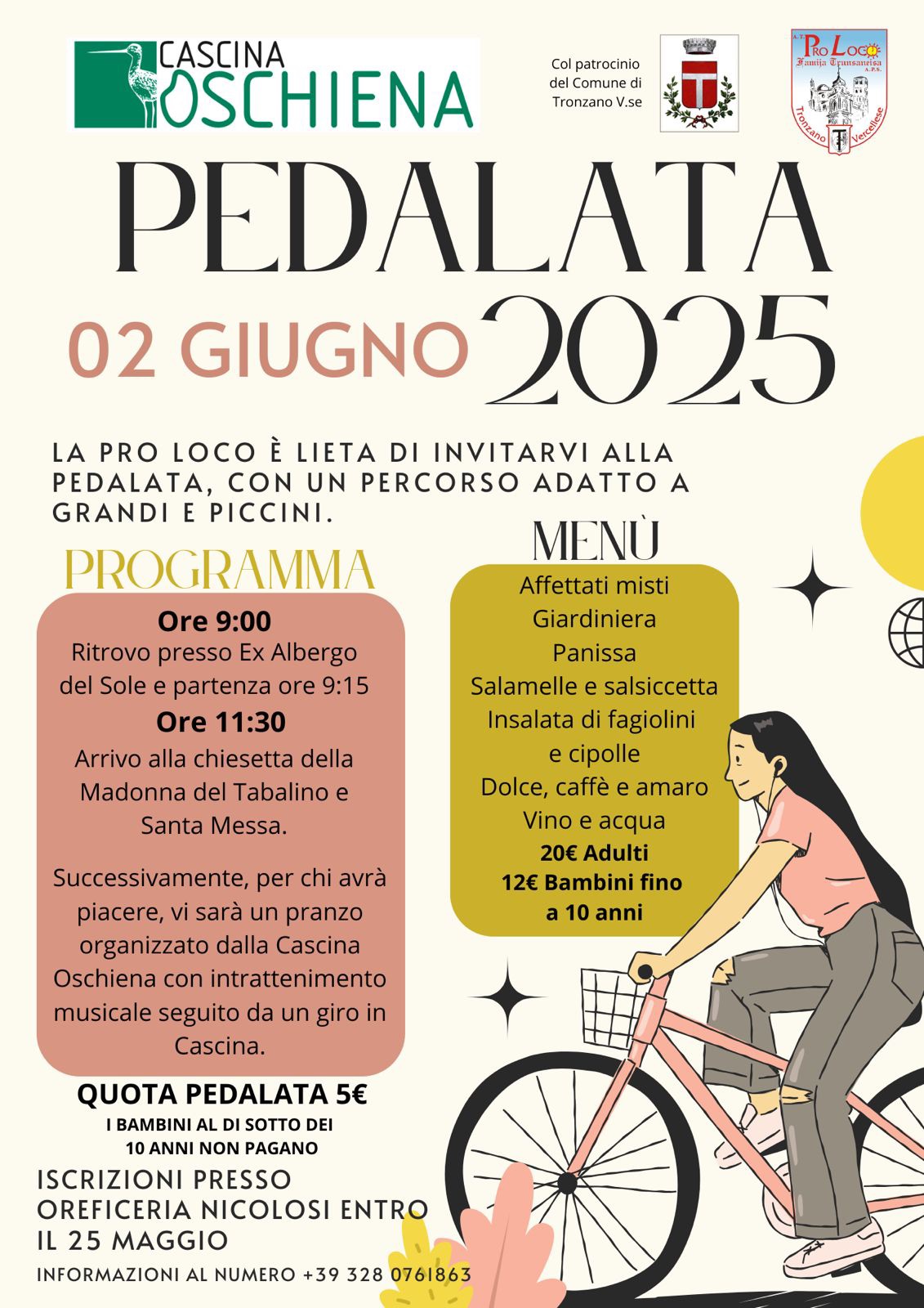 locandina pedalata a Tronzano