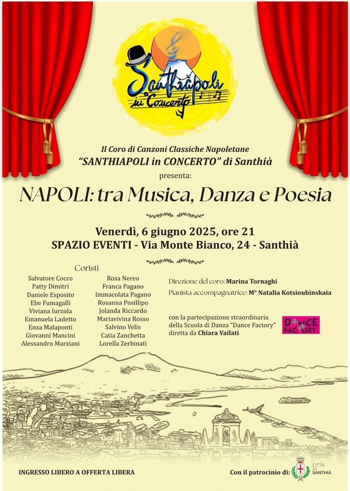 locandina Napoli tra musica danza e poesia
