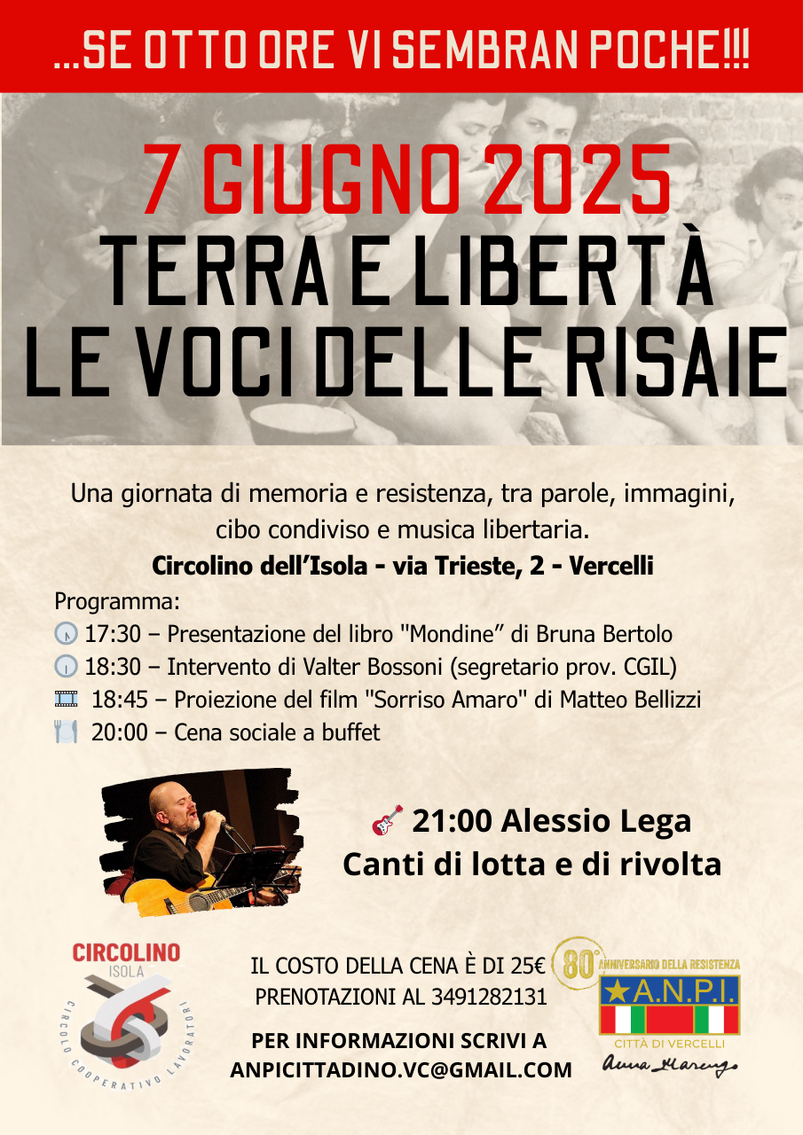 locandina programma Terra e libertà