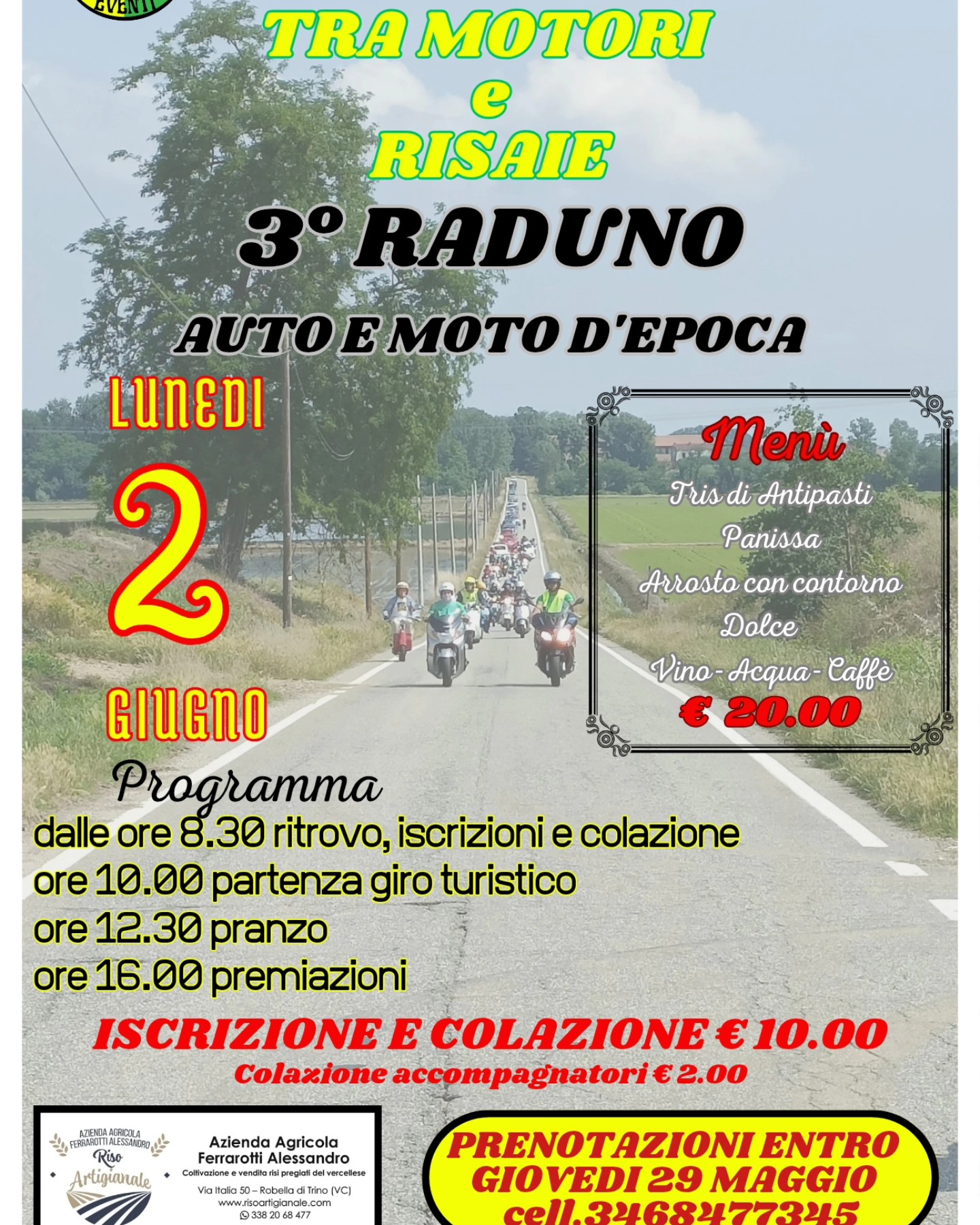 locandina tra motori e risaie
