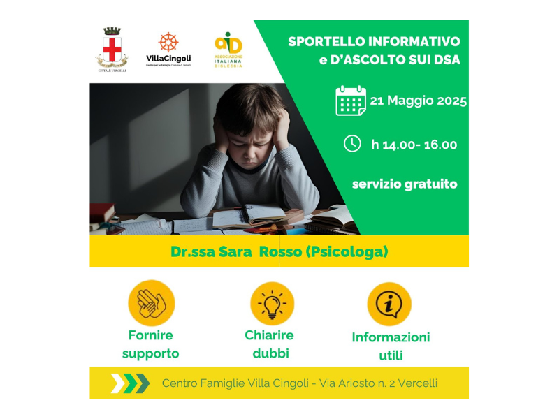 locandina sportello informativo dsa