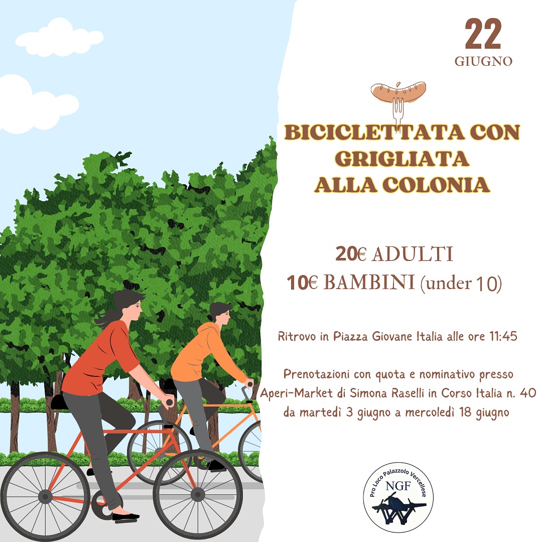 locandina biciclettata con grigliata