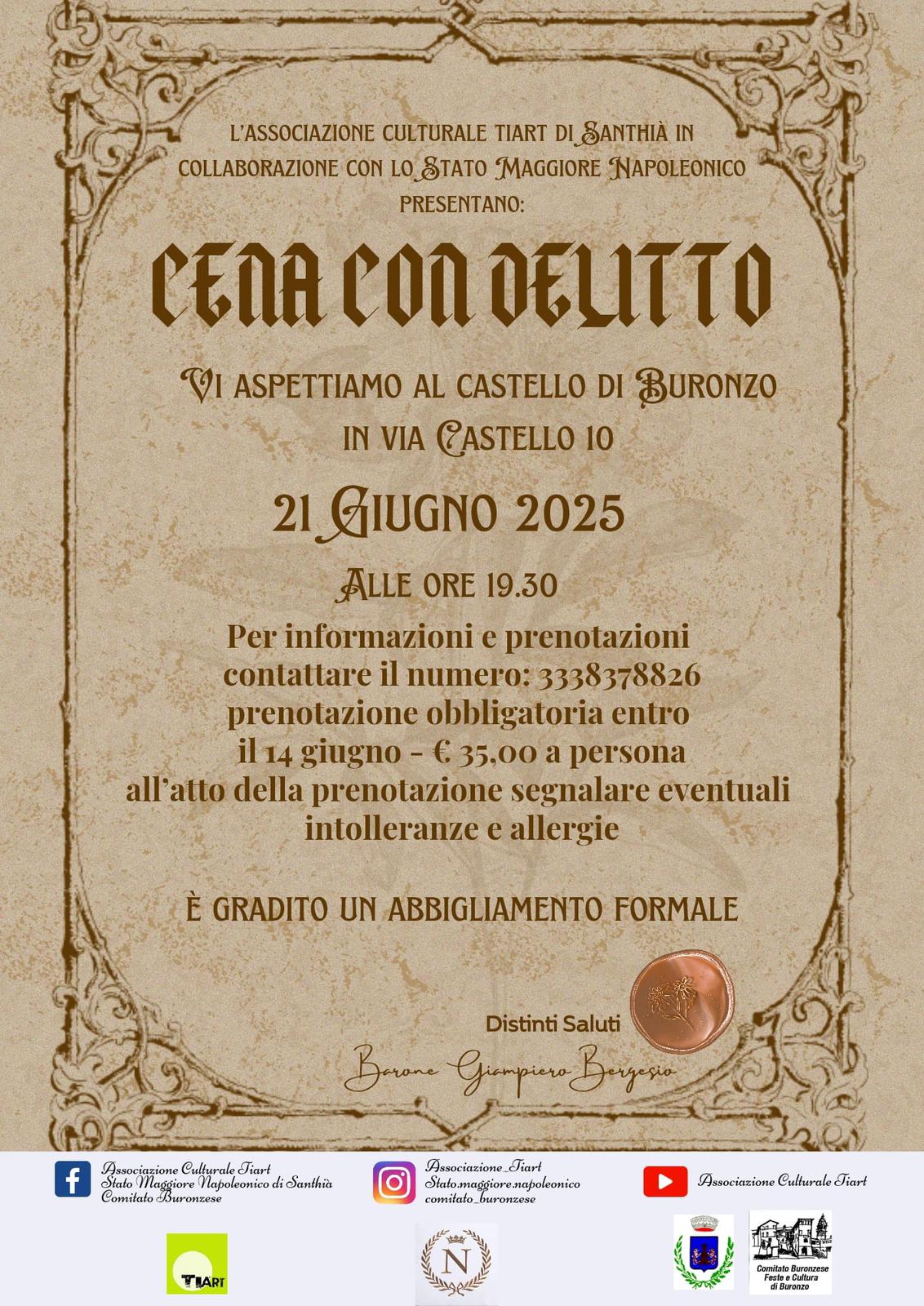 locandina cena con delitto