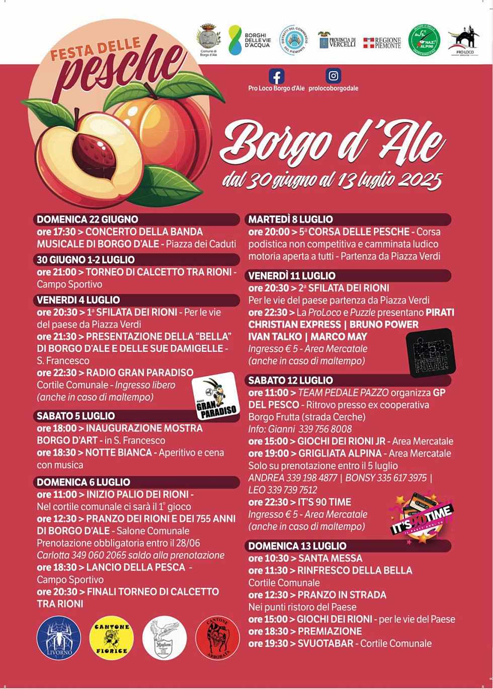 locandina programma festa delle pesche