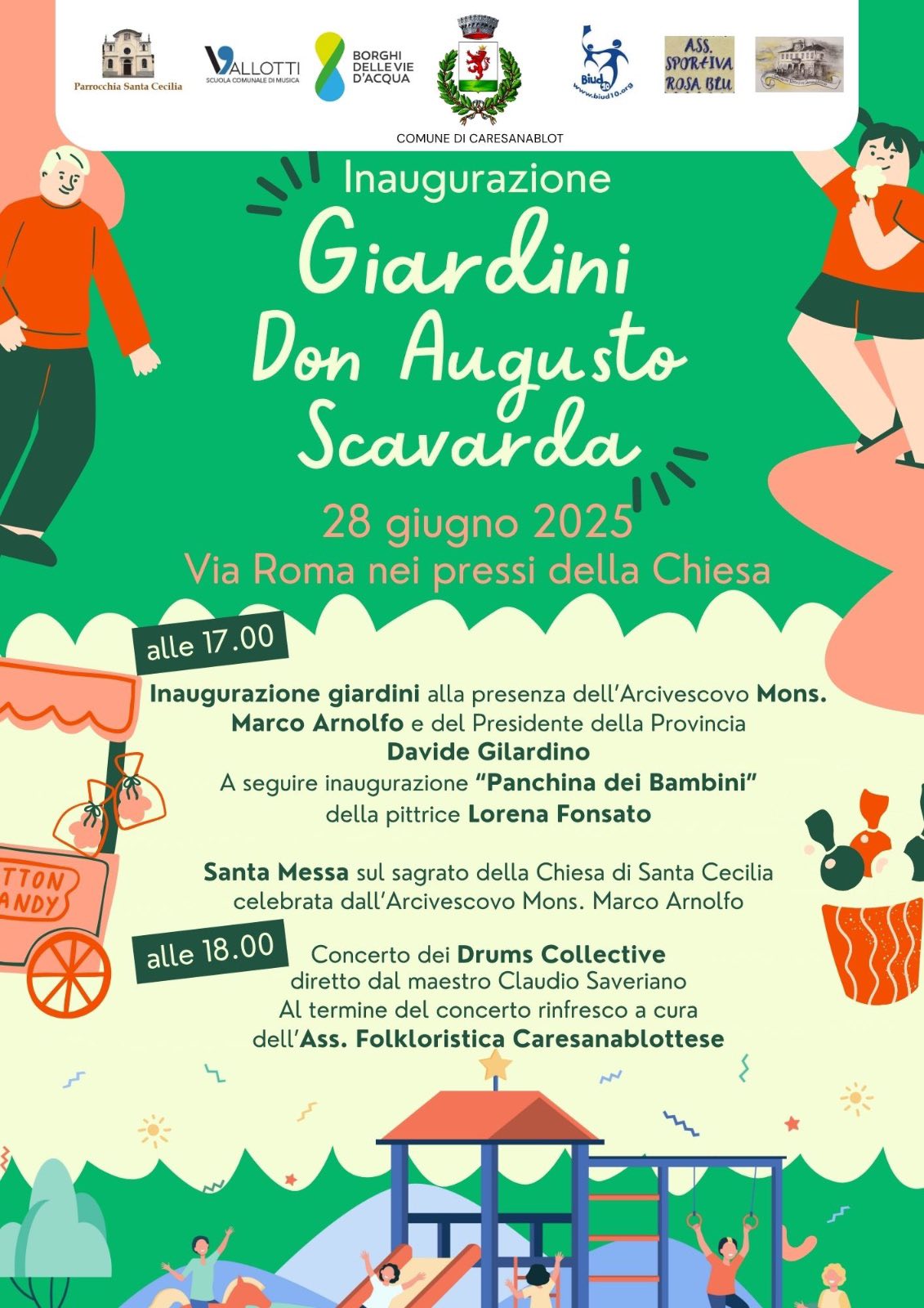 locandina giardini Don Augusto Scavarda