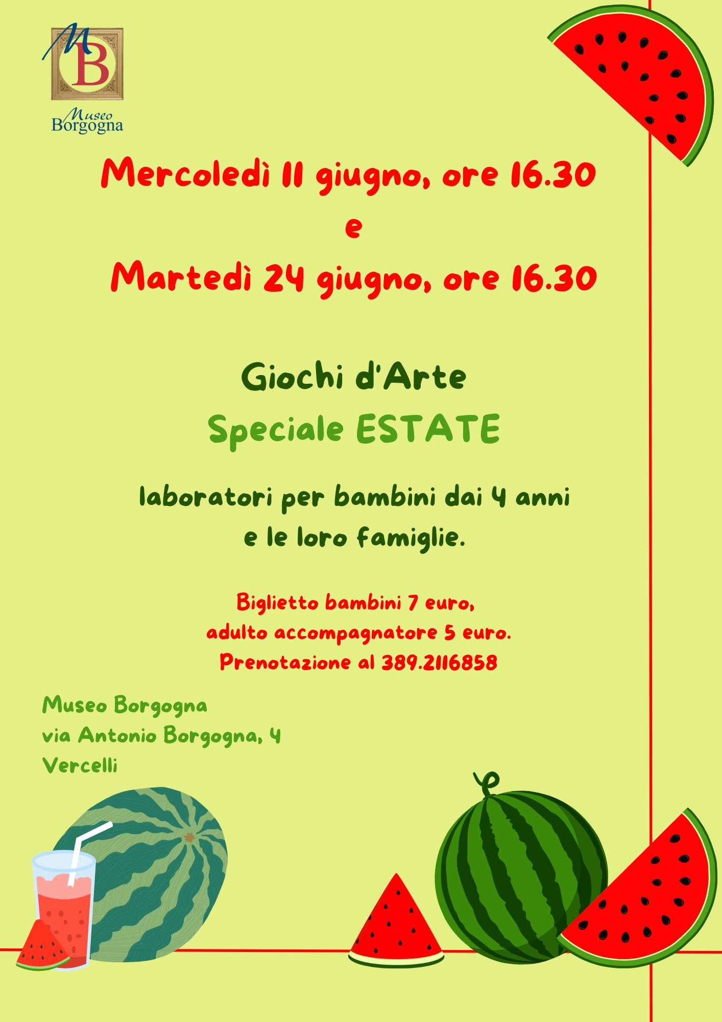 locandina giochi d'arte