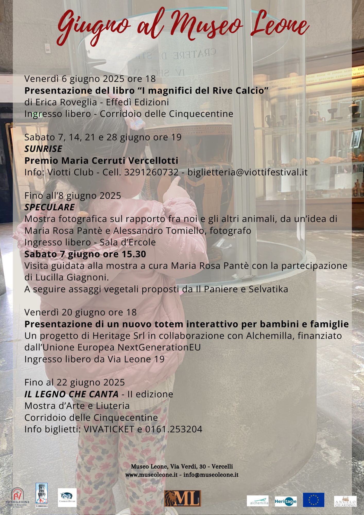 programma giugno al Museo Leone