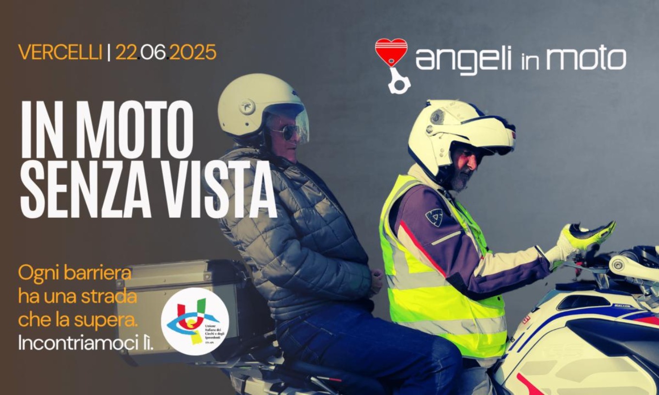 locandina in moto senza vista