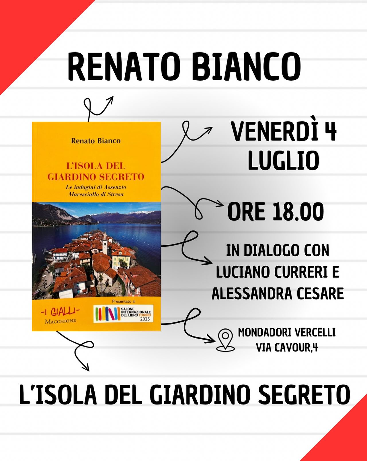 locandina presentazione L'isola del giardino segreto