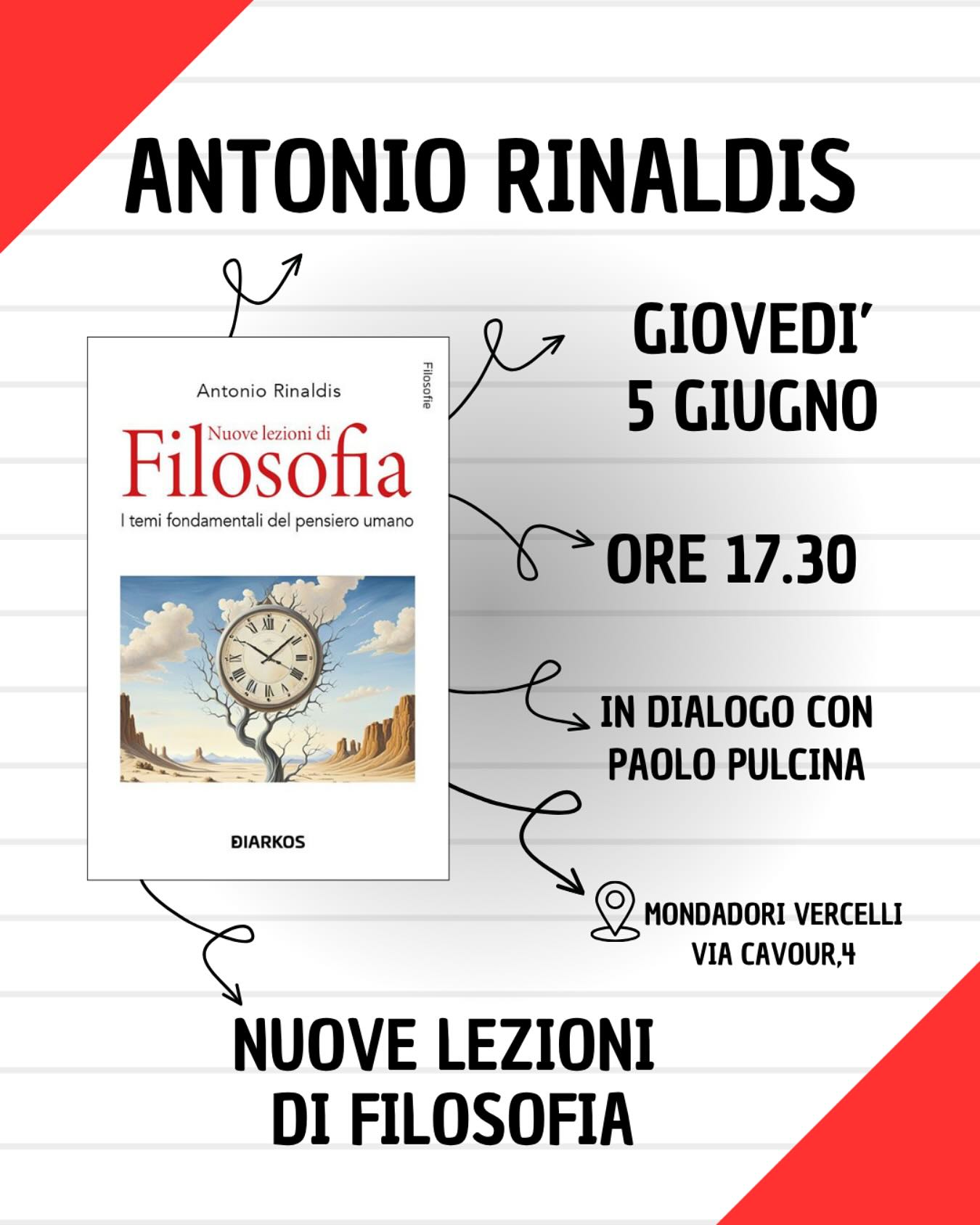 locandina dialogo con Antonio Rinaldis