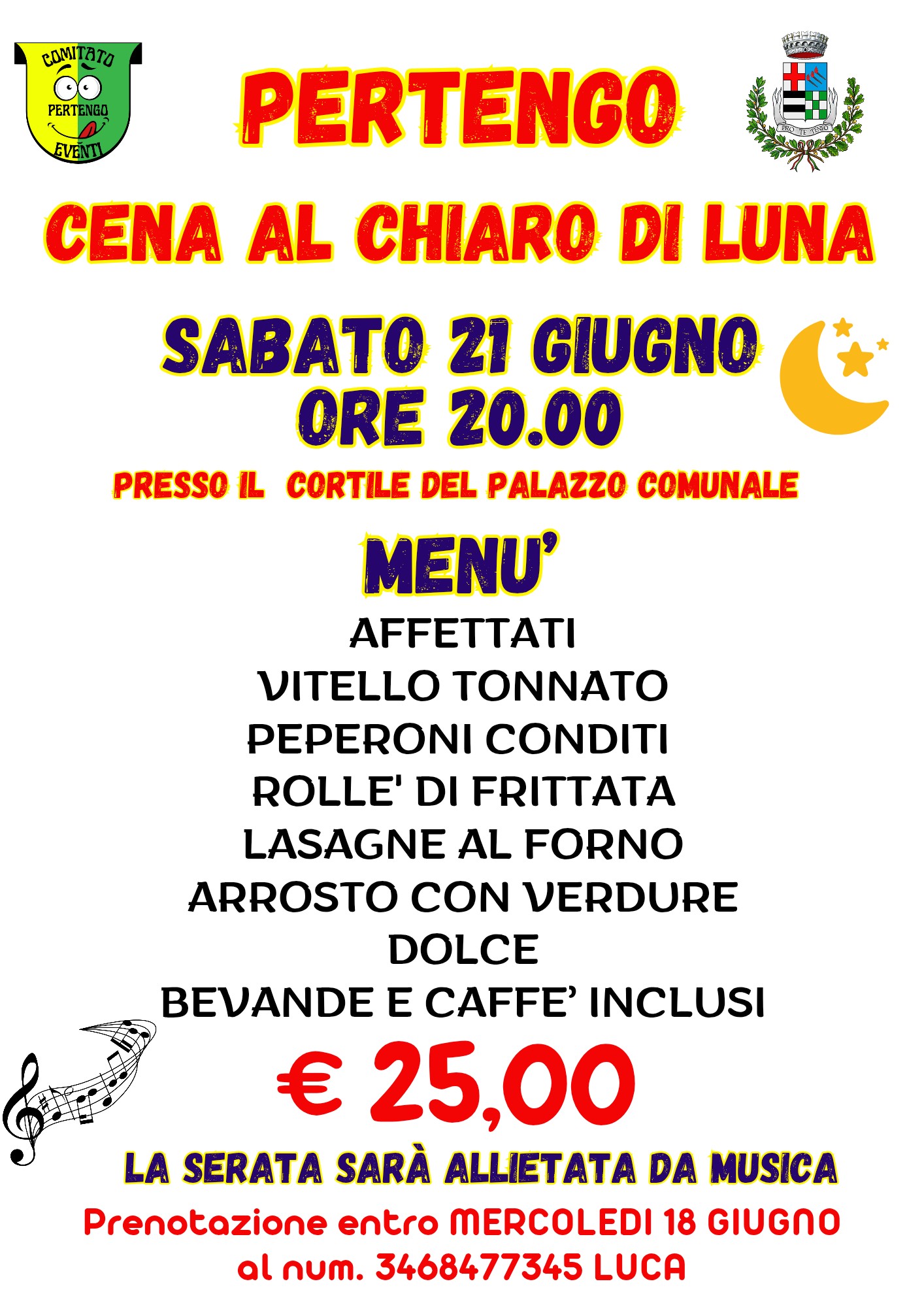 locandina cena al chiaro di luna