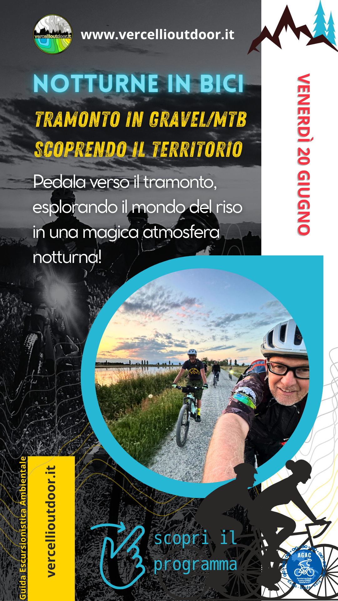 locandina notturne in bici
