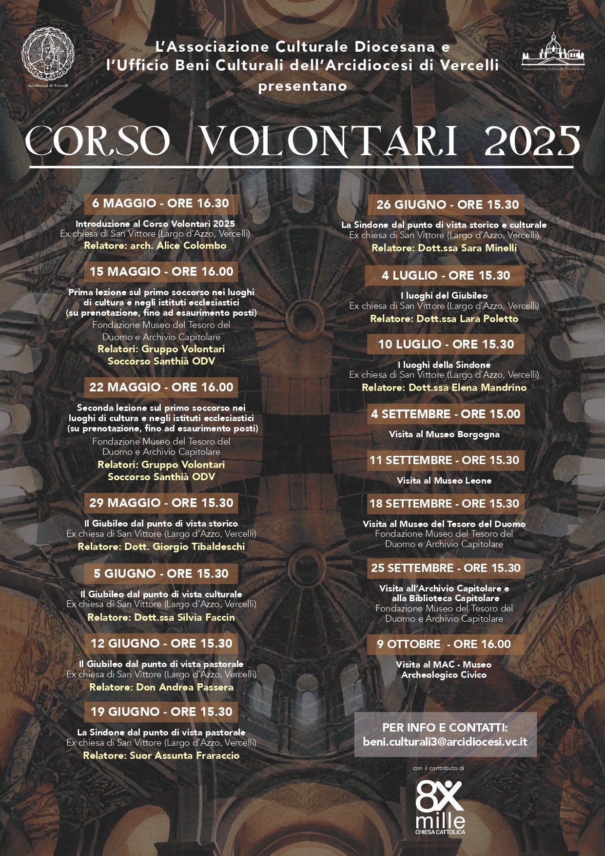 locandina programma corso volontari 2025