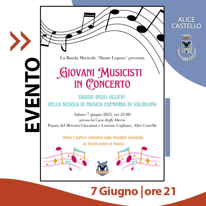 locandina giovani musicisti in concerto