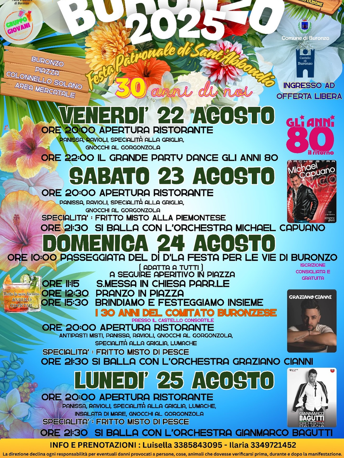 locandina Festa patronale Buronzo