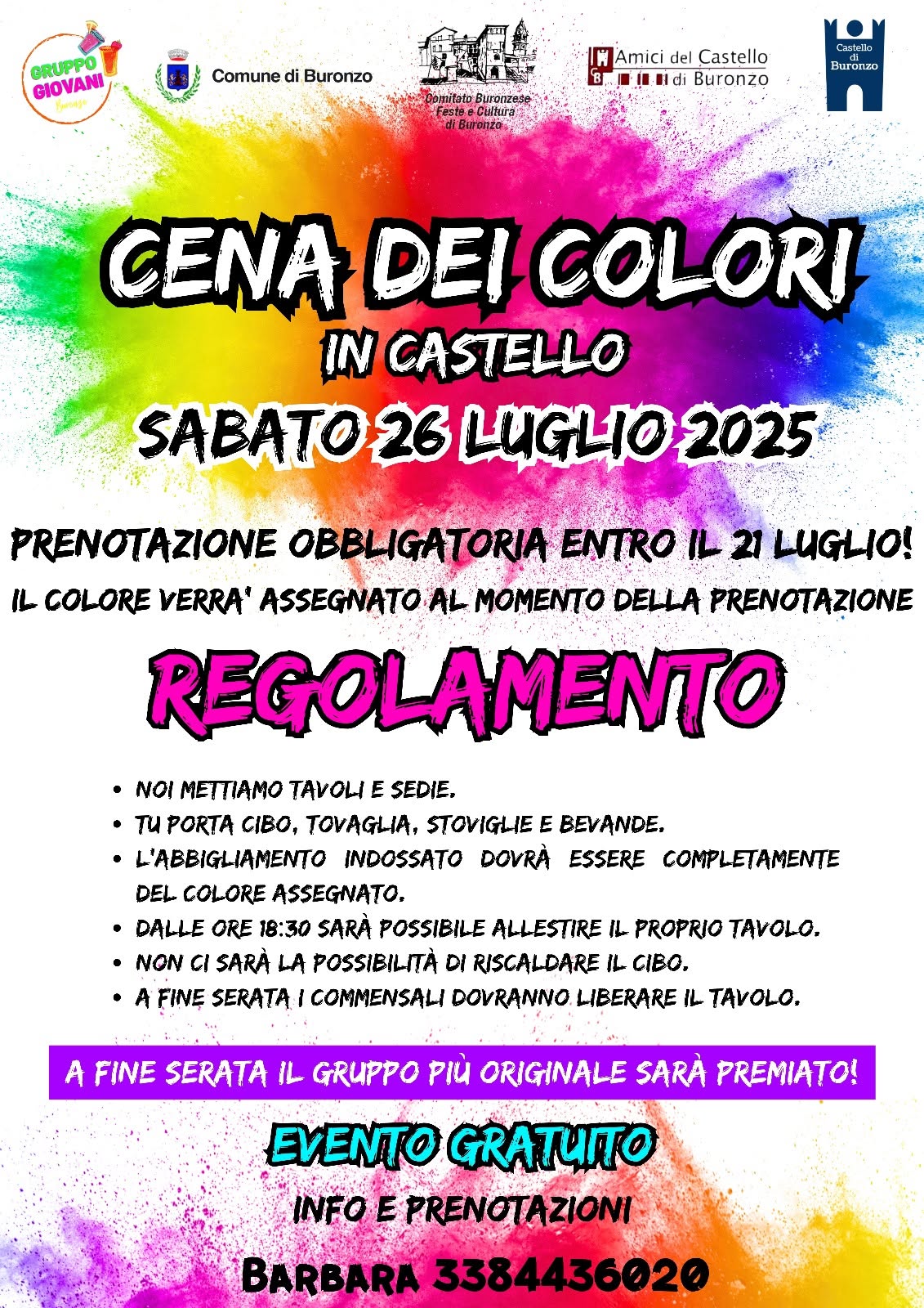 locandina cena dei colori