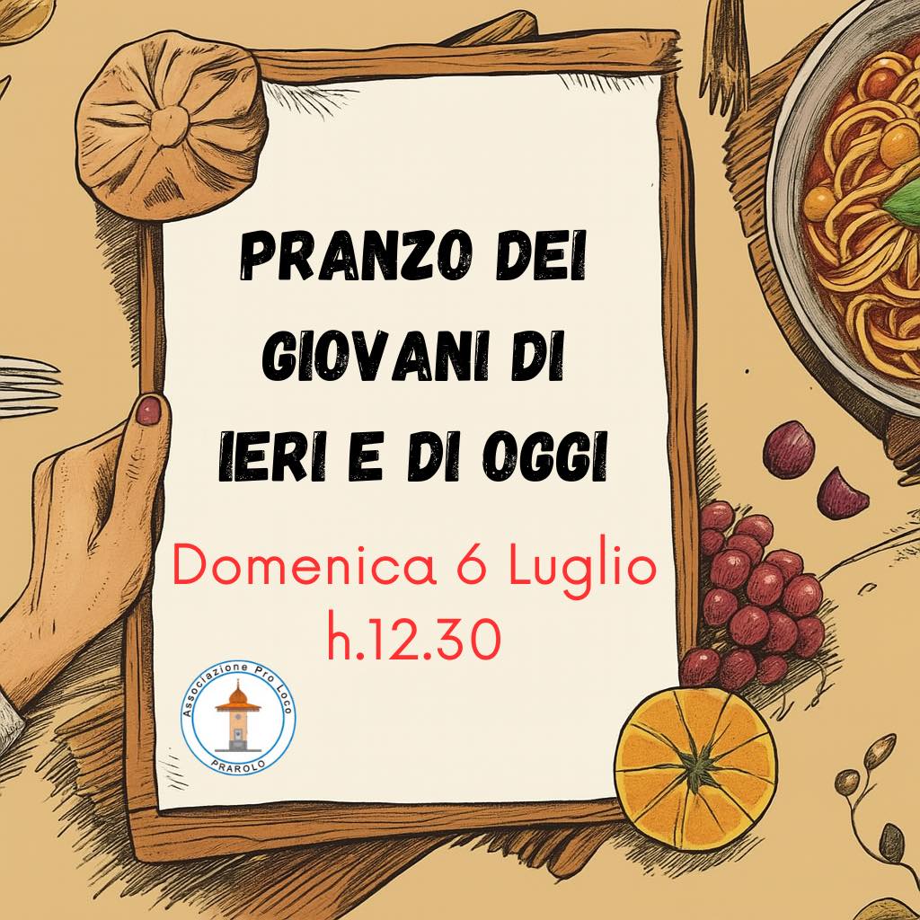 Locandina pranzo dei giovani di ieri e di oggi