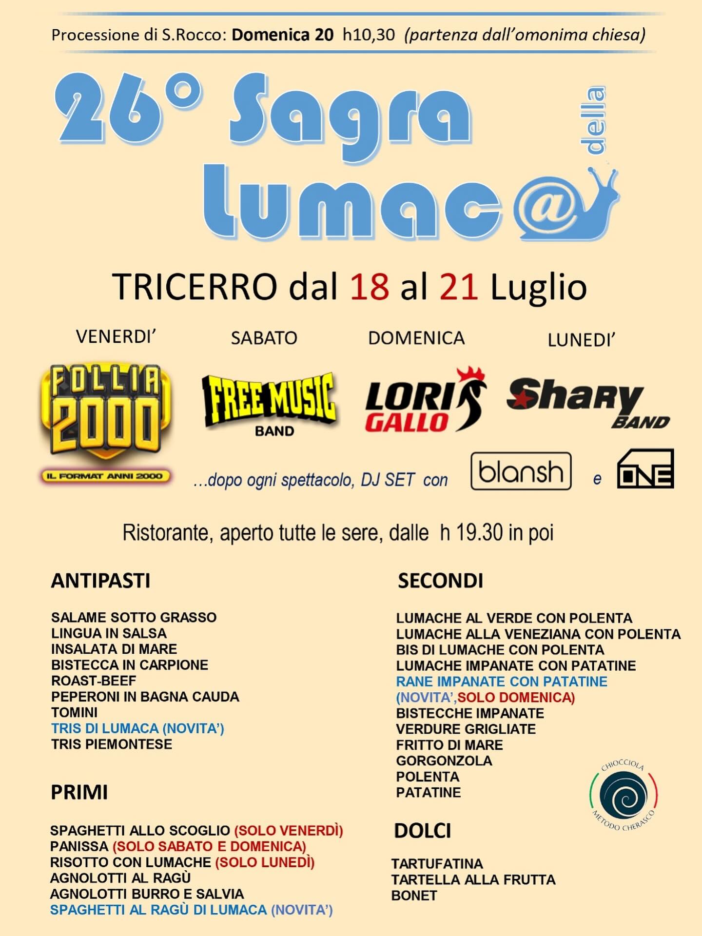 locandina 26^ sagra della lumaca