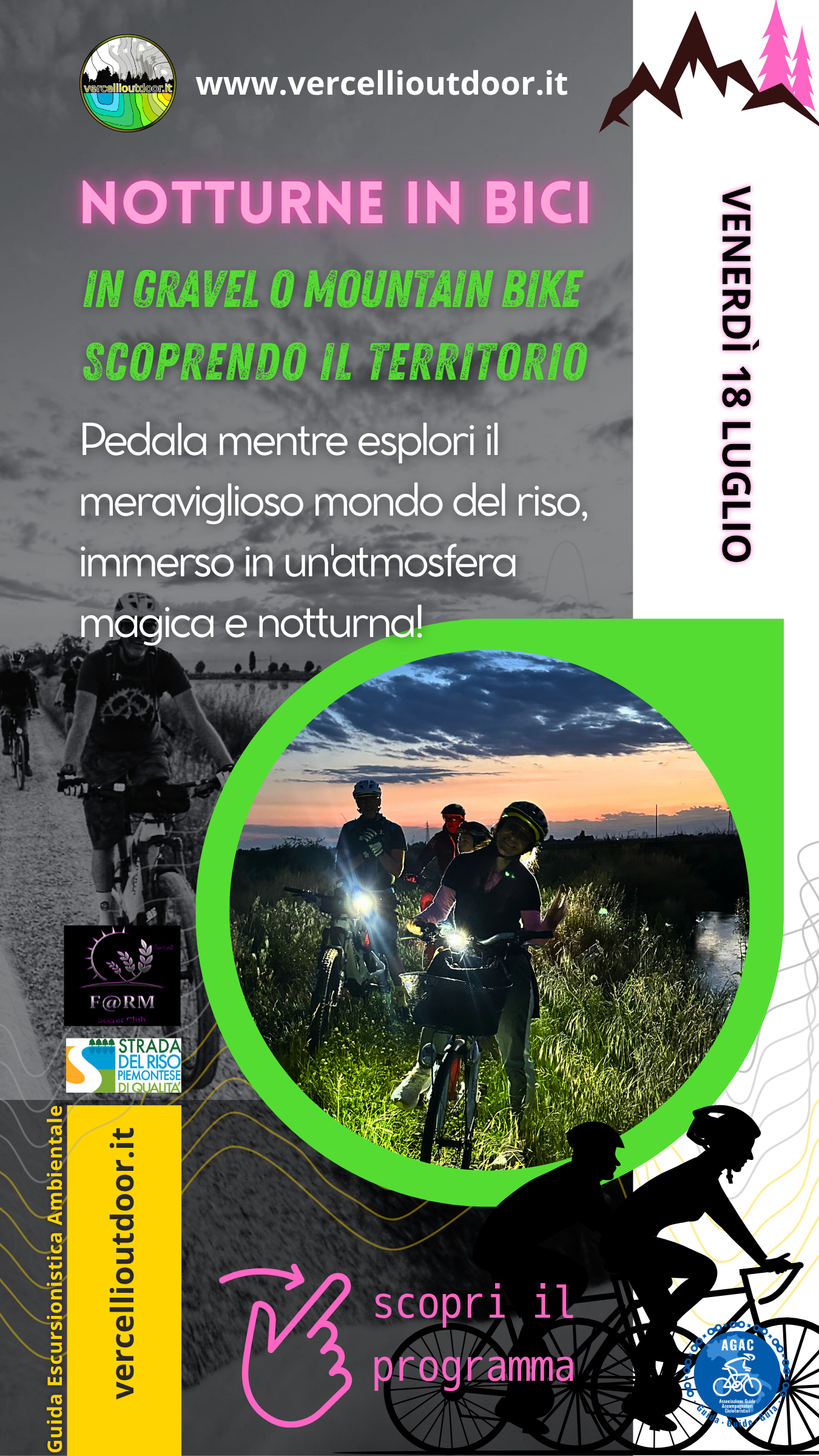 locandina notturne in bici