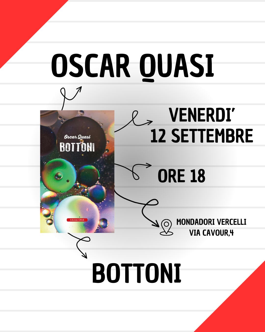 locandina presentazione libro di Oscar Quasi