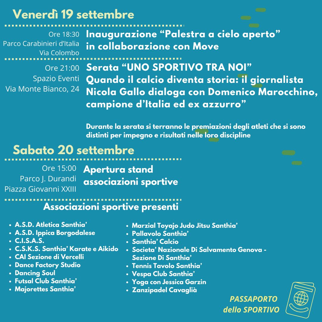 programma festa dello sport