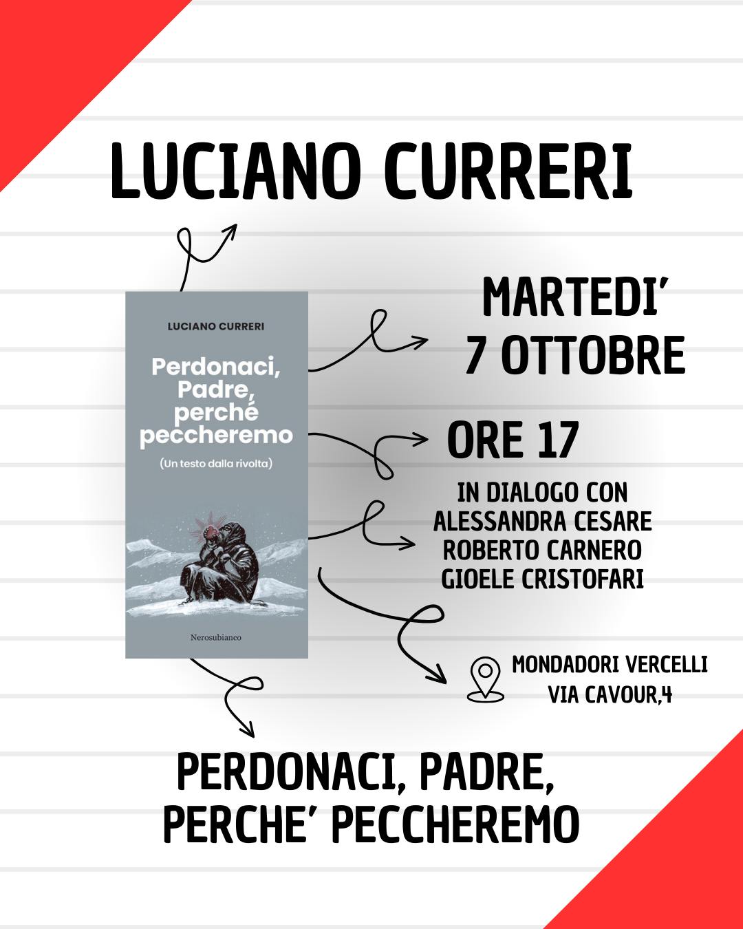 locandina incontro con Luciano Curreri