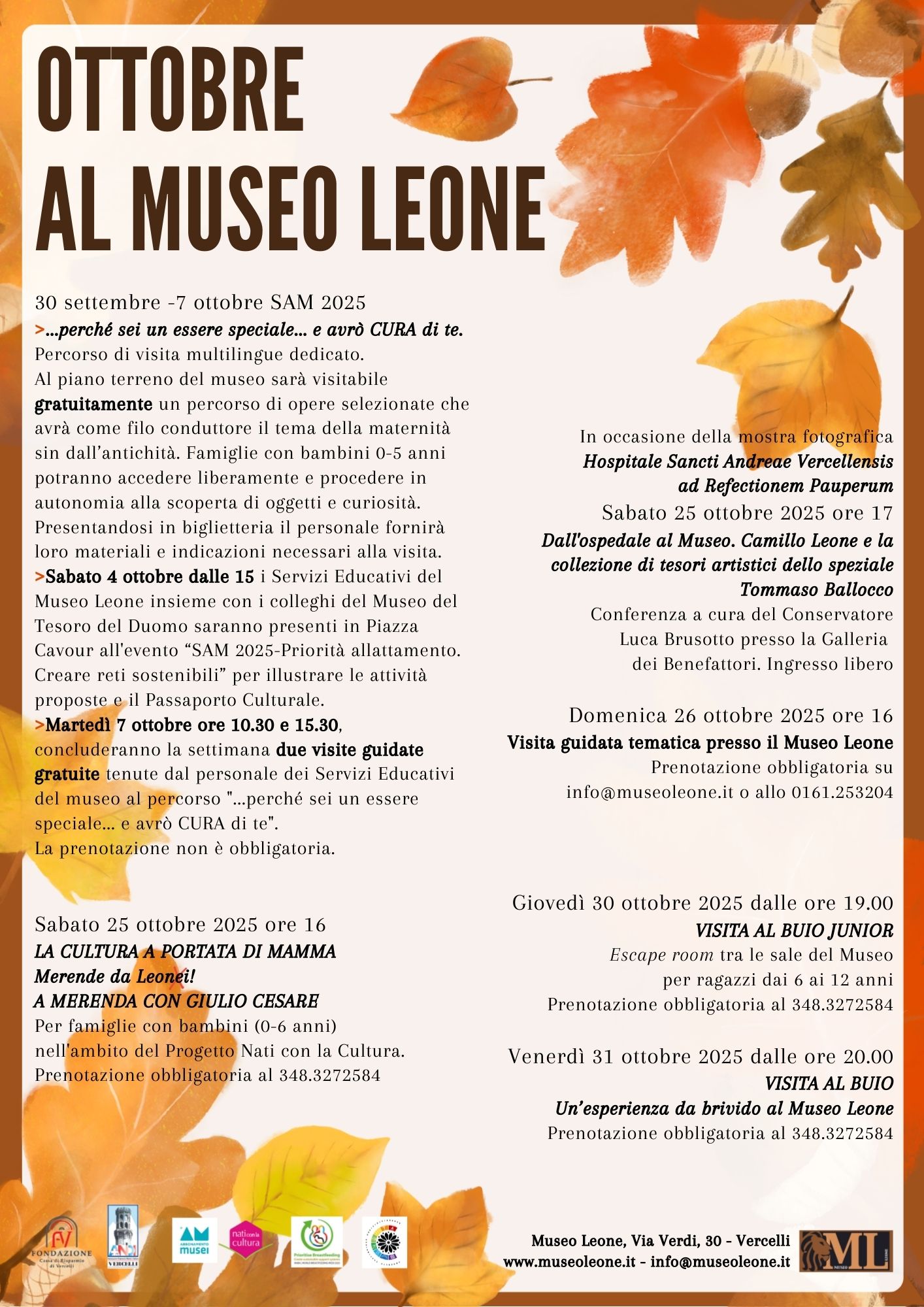 programma ottobre Museo Leone
