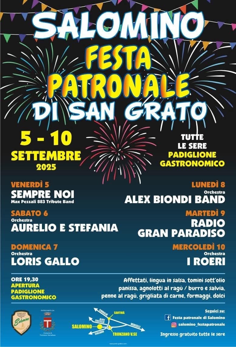 locandina festa patronale di San Grato