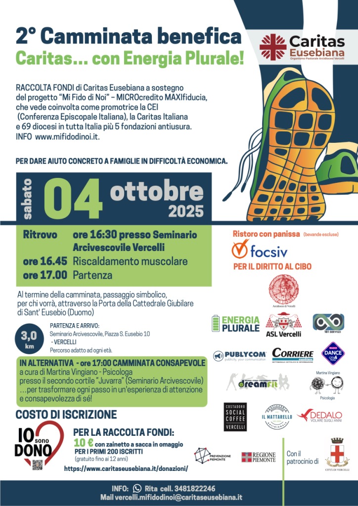 locandina camminata benefica