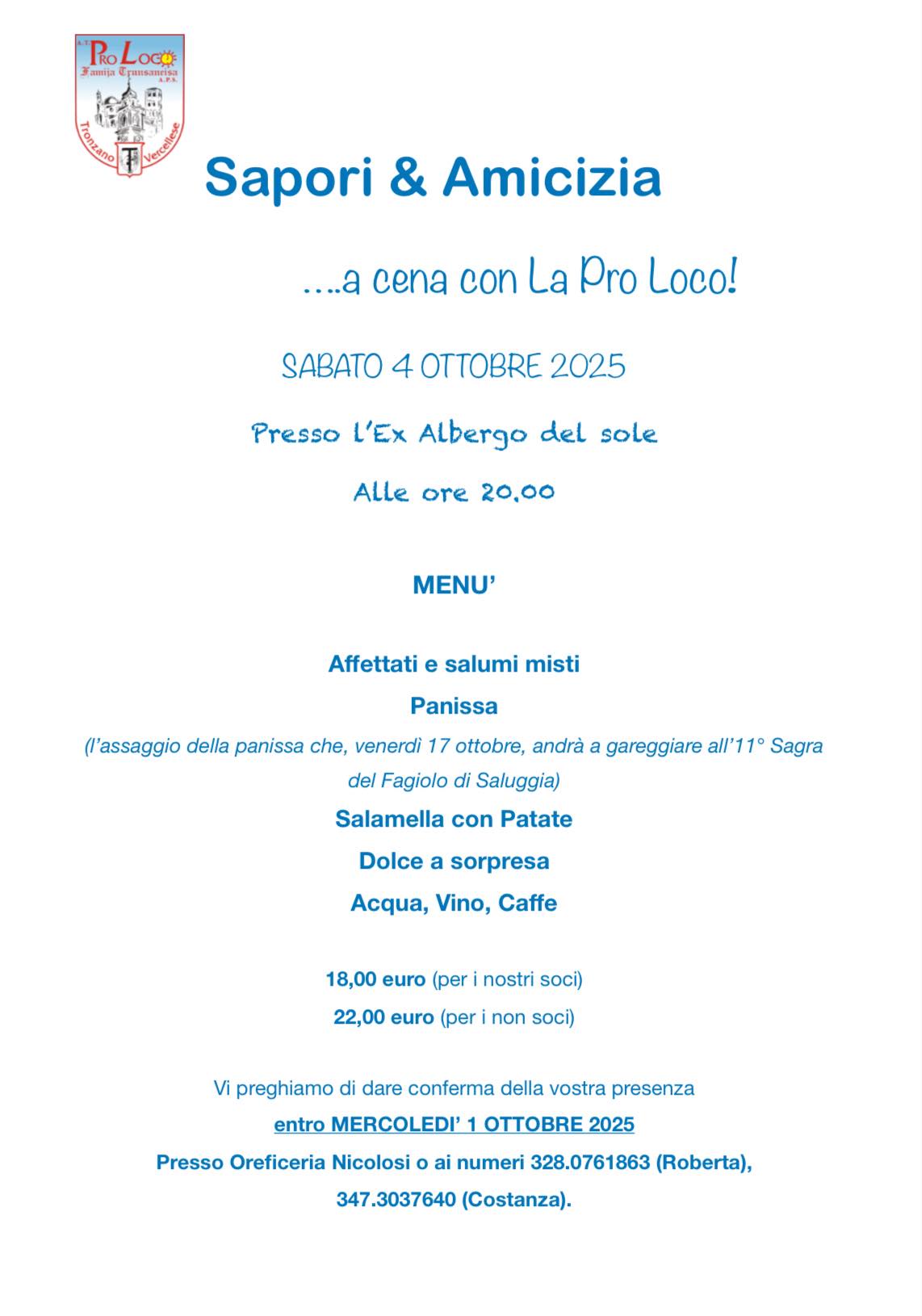 menu cena pro loco