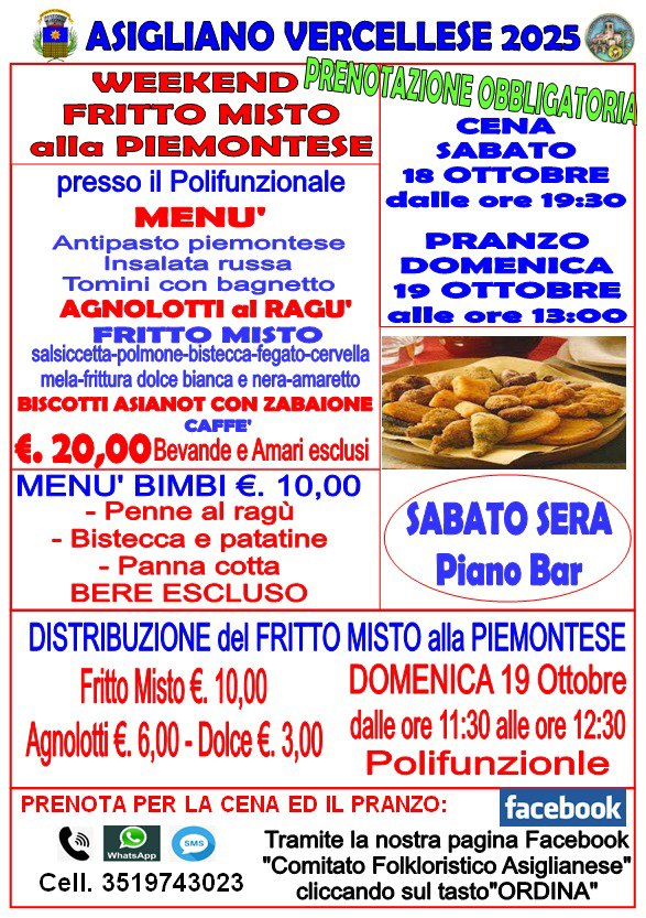 menu weekend fritto misto