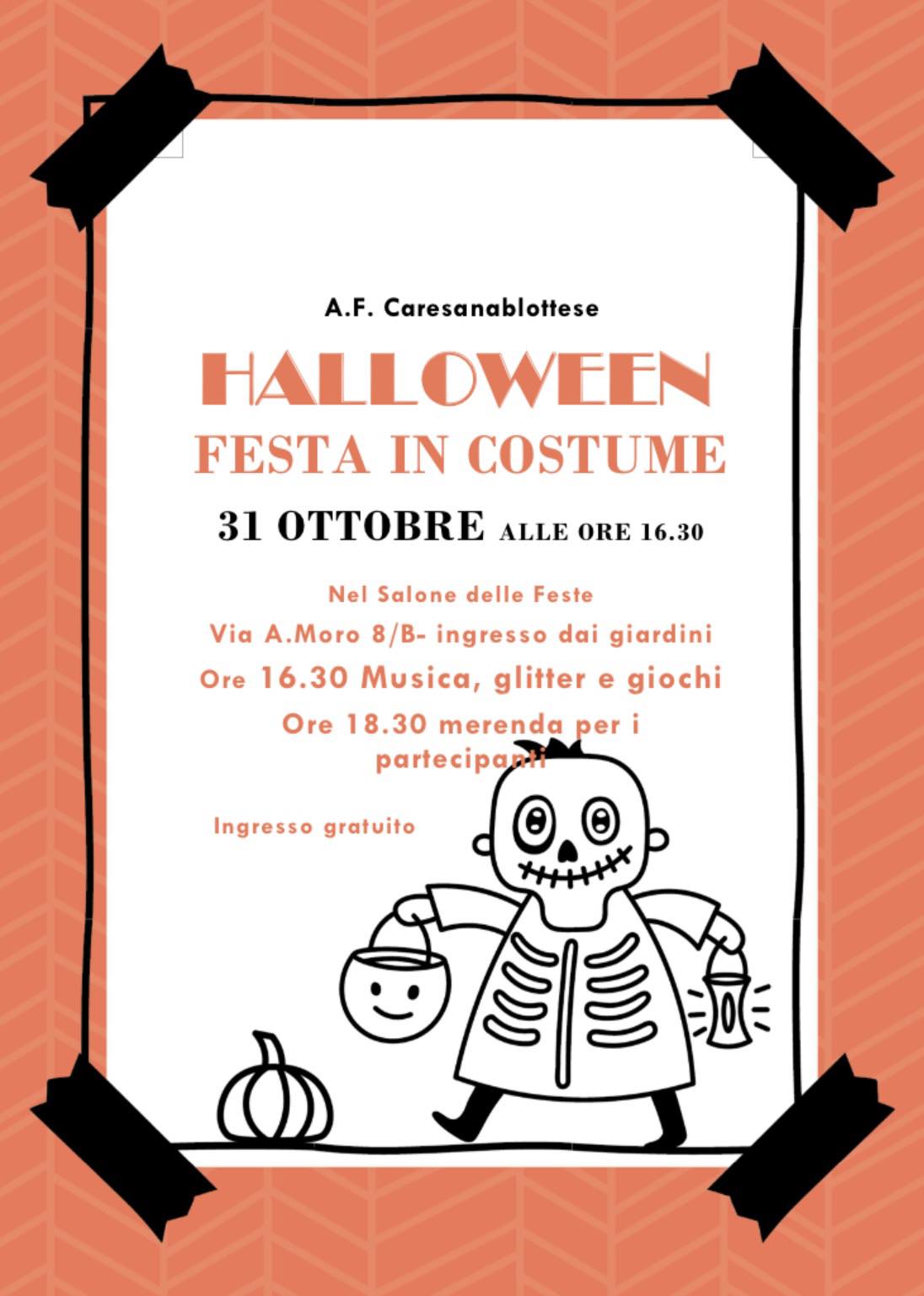 locandina festa in costume