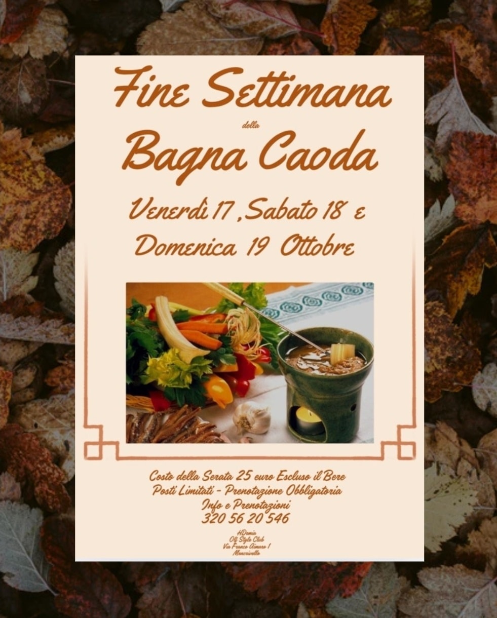locandina fine settimana bagna caoda
