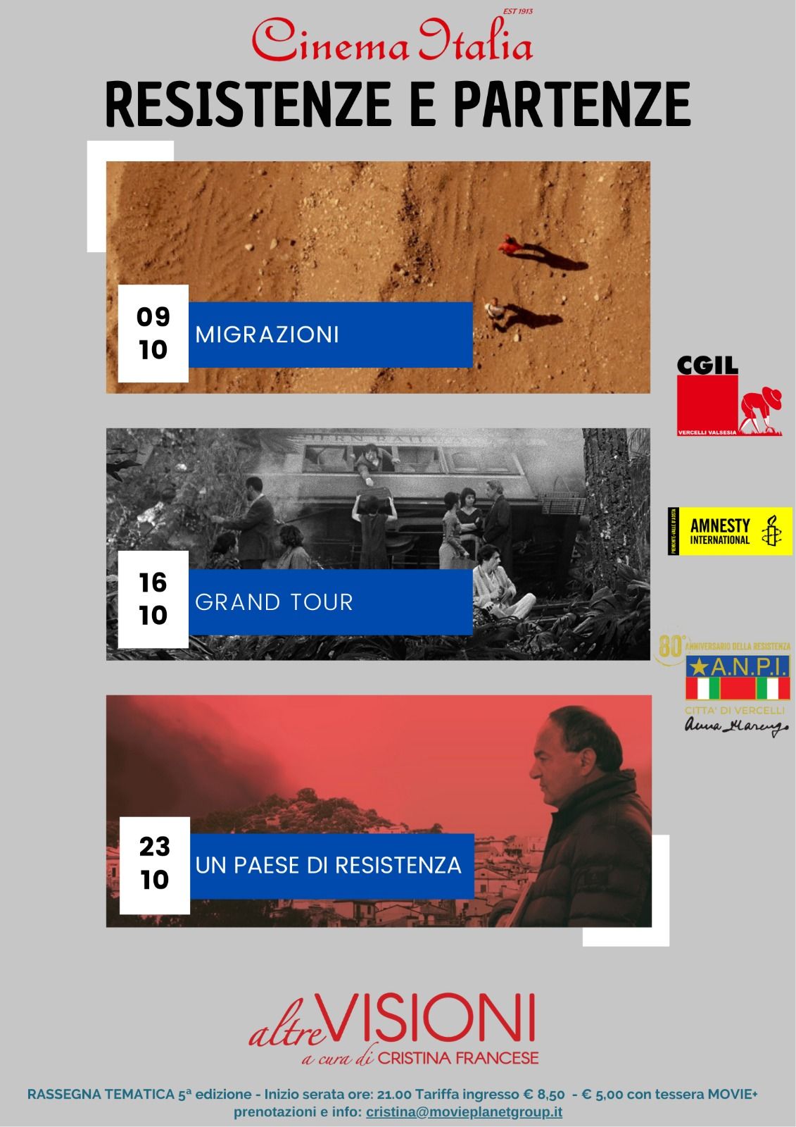 locandina rassegna resistenze e partenze