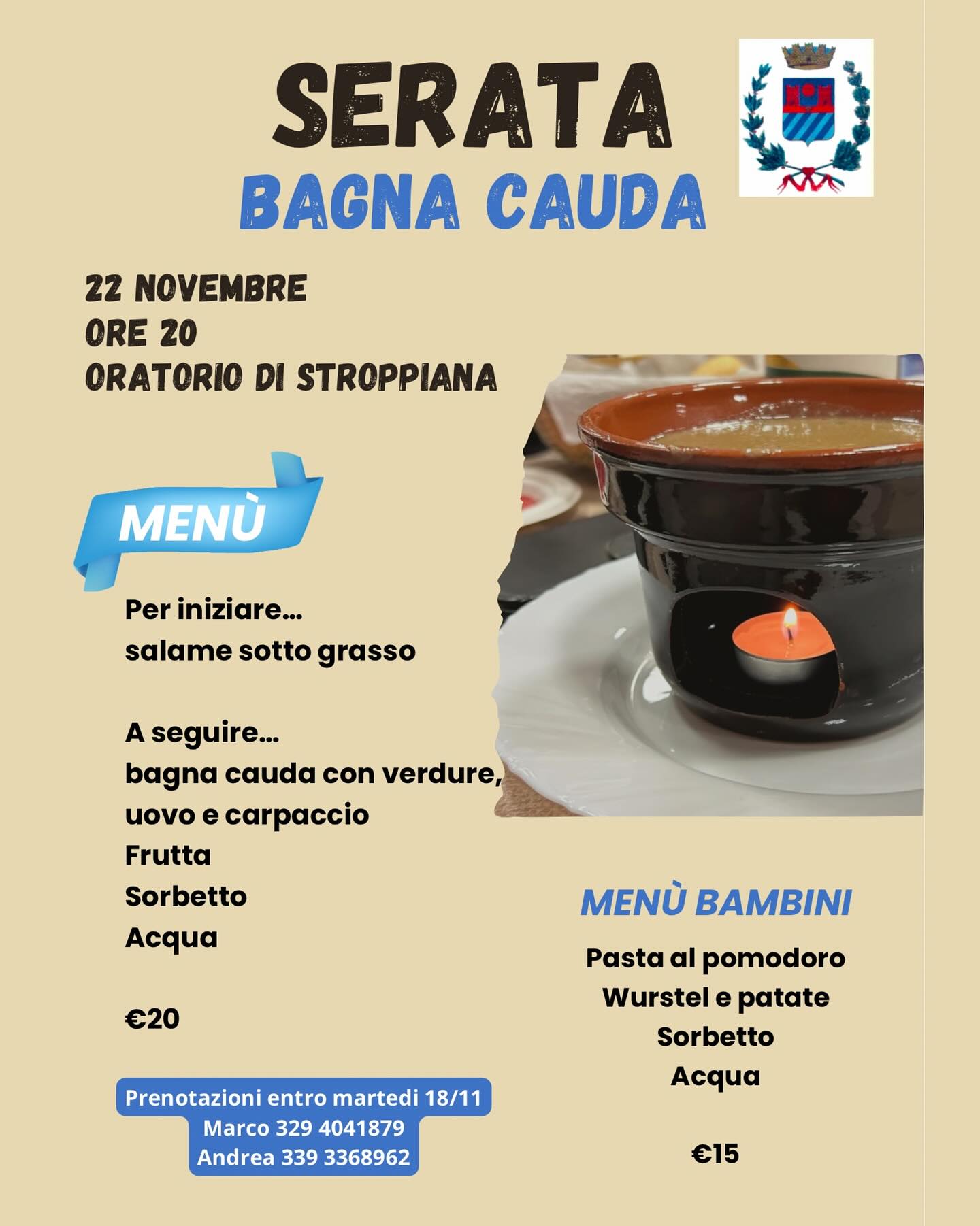 locandina serata bagna cauda